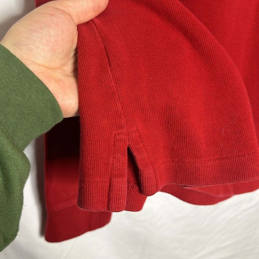 POLO RALPH LAUREN | 90's Vintage RL Men’s 1/4 Zip Cotton Ribbed Pullover Size XL - Picture 6 of 7